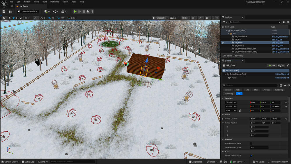 Ambiente de desenvolvimento do jogo (Unreal Engine)